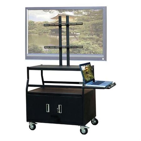VTI MANUFACTURING VTI Manufacturing FPCAB4420E 55 in. Wide body cabinet cart; FP TV w pull out shelf FPCAB4420E